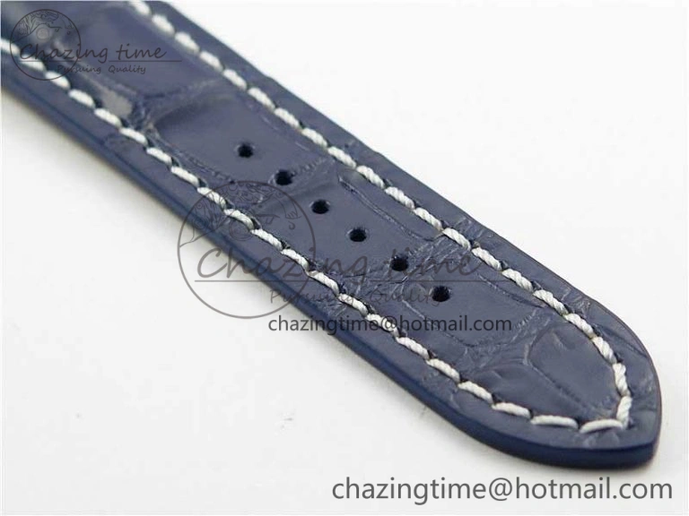 GoodFit Premier B01 Chrono SS 42mm GF 1:1 Best Edition Blue Dial on Blue Leather Strap A 5587