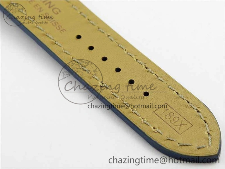 GoodFit Premier B01 Chrono SS 42mm GF 1:1 Best Edition Blue Dial on Blue Leather Strap A 5587