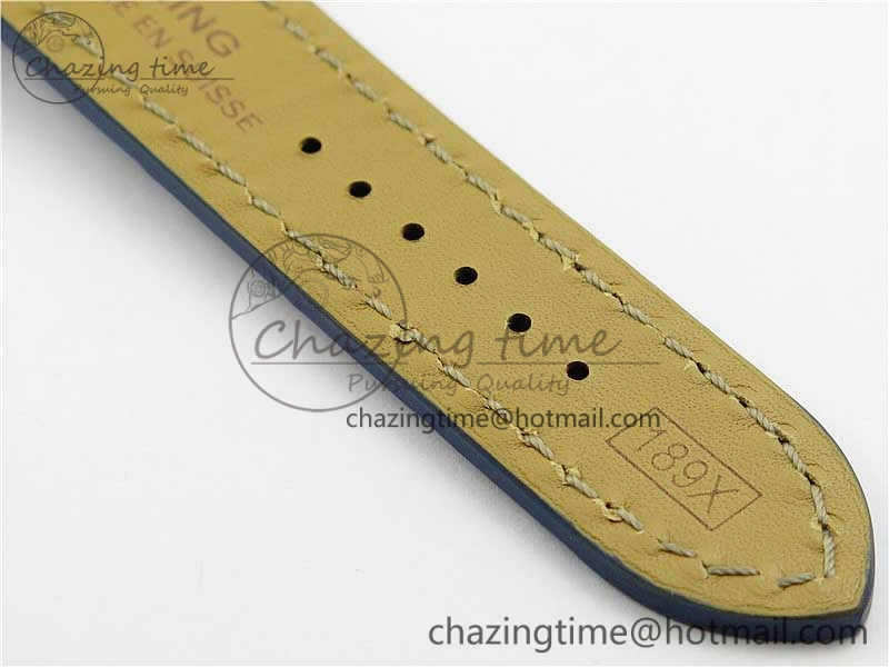GoodFit Premier B01 Chrono SS 42mm GF 1:1 Best Edition Blue Dial on Blue Leather Strap A 5587