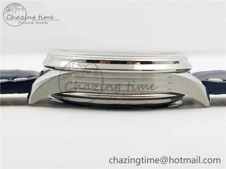 GoodFit Premier B01 Chrono SS 42mm GF 1:1 Best Edition Blue Dial on Blue Leather Strap A 5587