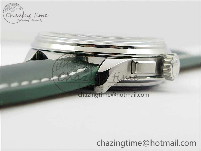Reliable Premier B01 Chrono SS 42mm GF 1:1 Best Edition Green Dial on Green Leather Strap A 5588