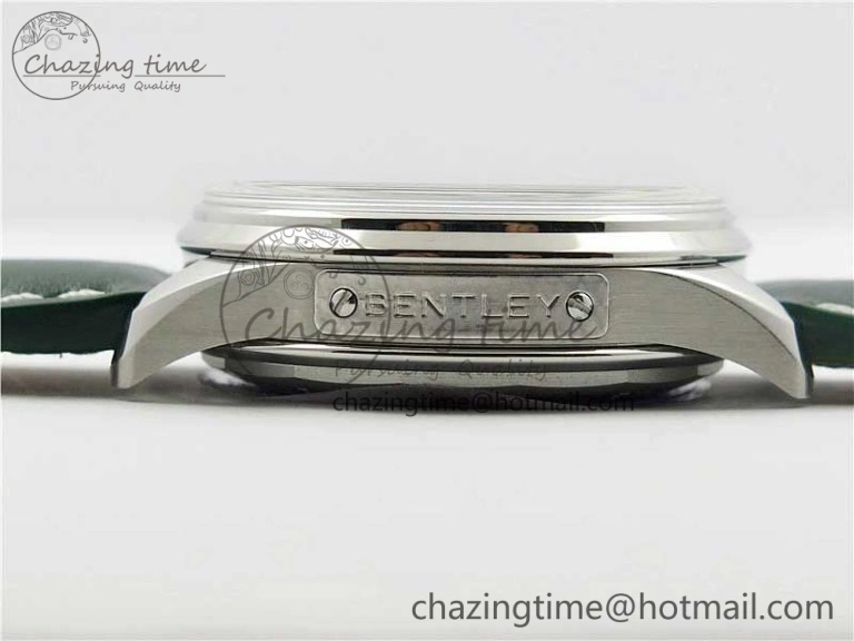 Reliable Premier B01 Chrono SS 42mm GF 1:1 Best Edition Green Dial on Green Leather Strap A 5588