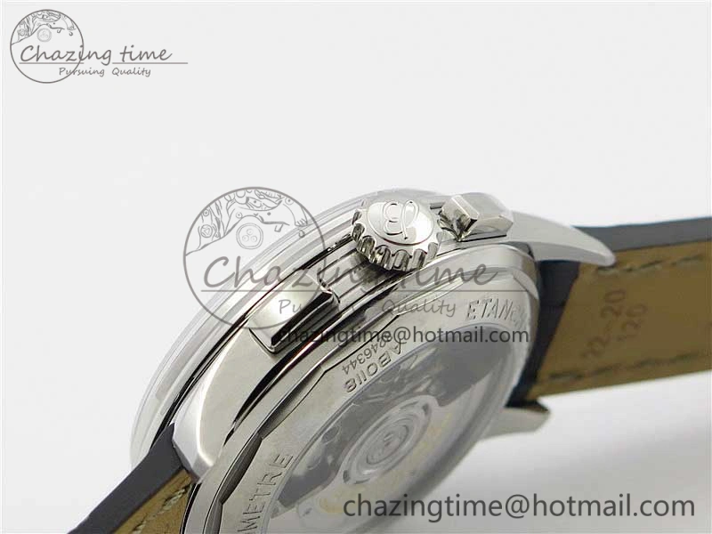 Sleek Premier B01 Chrono SS 42mm GF 1:1 Best Edition White Black Dial on Black Leather Strap A 5589