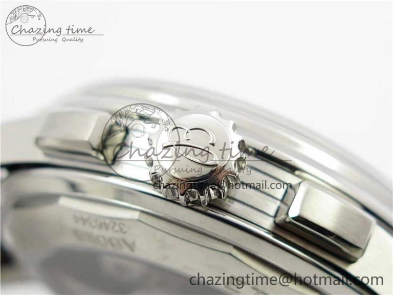 Sleek Premier B01 Chrono SS 42mm GF 1:1 Best Edition White Black Dial on Black Leather Strap A 5589