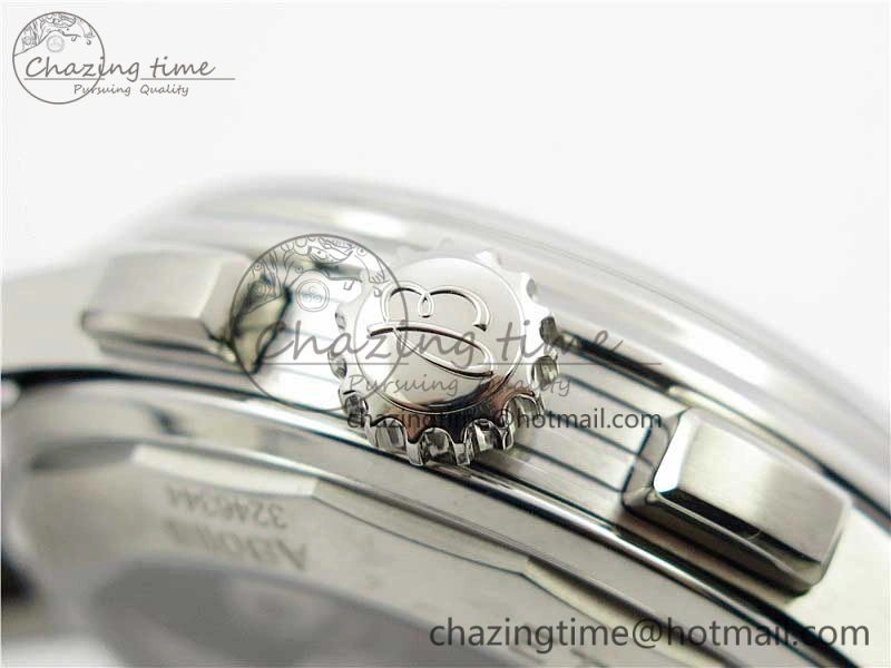 Sleek Premier B01 Chrono SS 42mm GF 1:1 Best Edition White Black Dial on Black Leather Strap A 5589