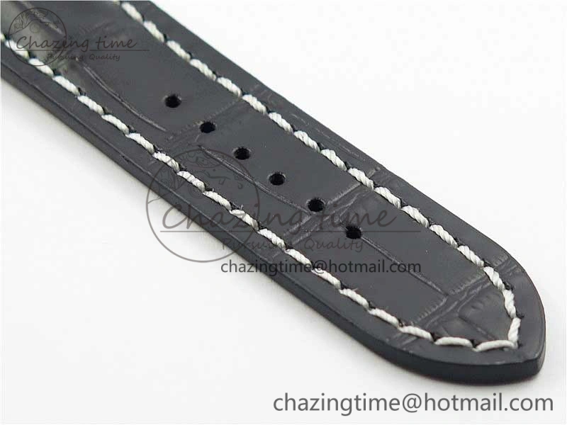 Sleek Premier B01 Chrono SS 42mm GF 1:1 Best Edition White Black Dial on Black Leather Strap A 5589