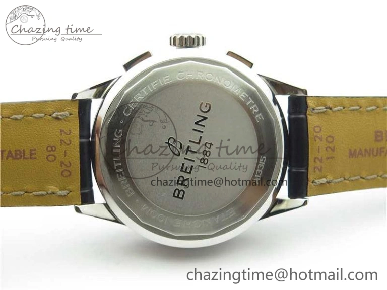 EasyCare Premier Chronograph 42 BLS 1:1 Best Edition Black Dial on Black Leather Strap A 5571