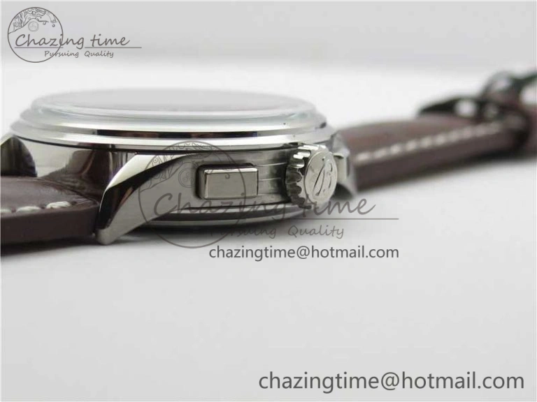 Premier Chronograph 42 BLS 1:1 Best Edition Blue Dial on Brown Leather Strap A EasyCare 5566