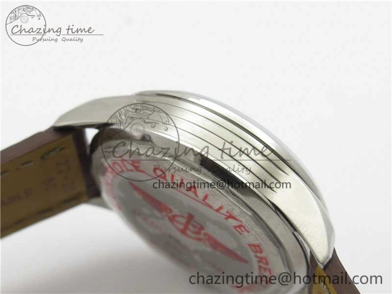 Premier Chronograph 42 BLS 1:1 Best Edition Blue Dial on Brown Leather Strap A EasyCare 5566