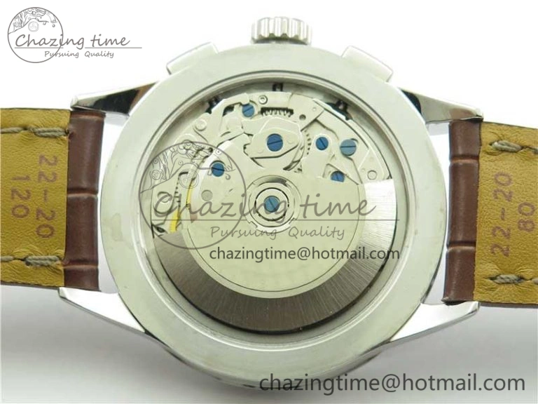 Premier Chronograph 42 BLS 1:1 Best Edition Blue Dial on Brown Leather Strap A EasyCare 5566