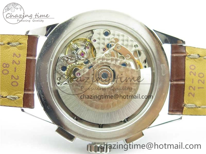 Premier Chronograph 42 BLS 1:1 Best Edition Blue Dial on Brown Leather Strap A EasyCare 5566