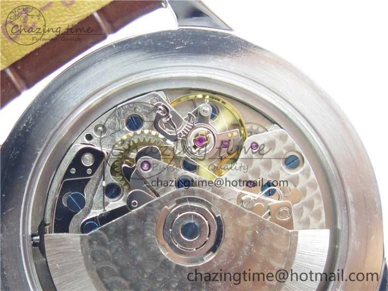 Premier Chronograph 42 BLS 1:1 Best Edition Blue Dial on Brown Leather Strap A EasyCare 5566