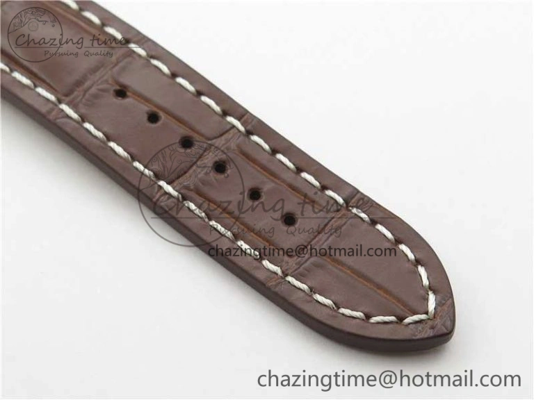 Premier Chronograph 42 BLS 1:1 Best Edition Blue Dial on Brown Leather Strap A EasyCare 5566