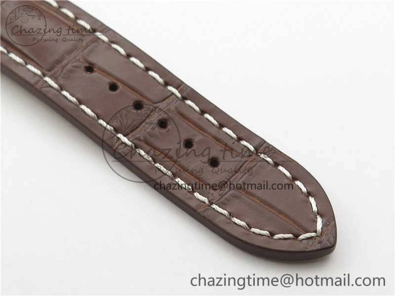 Premier Chronograph 42 BLS 1:1 Best Edition Blue Dial on Brown Leather Strap A EasyCare 5566