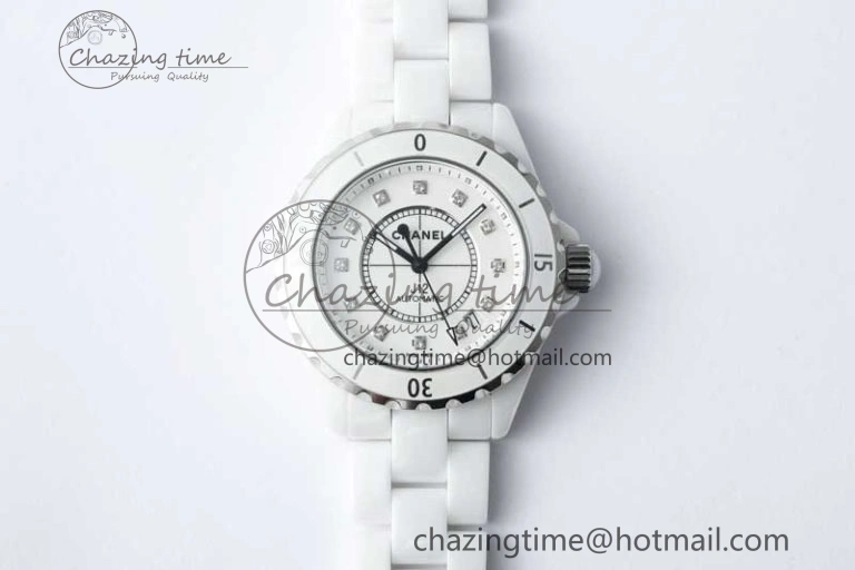 Premiere SS Camellia Silver Skeleton Dial Diamond Bezel On Black Leather Strap Upgraded 6481
