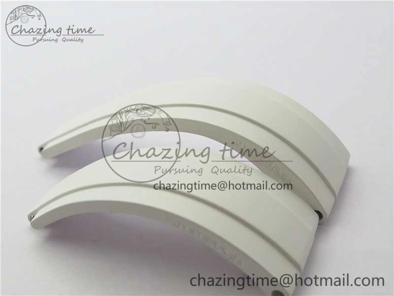 RBF 1:1 Rolex White Oysterflex Rubber Strap 4 Size (Same Technology as Genuine) Premium 4129