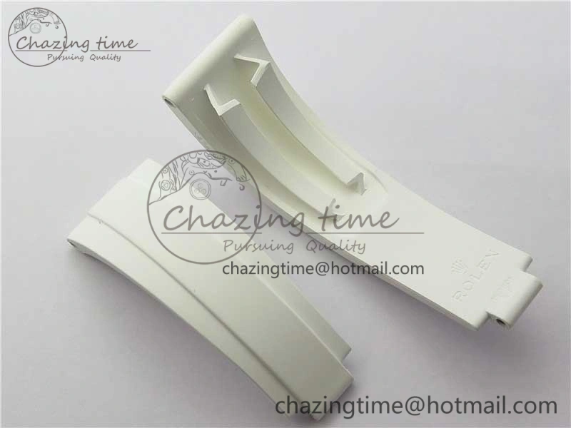 RBF 1:1 Rolex White Oysterflex Rubber Strap 4 Size (Same Technology as Genuine) Premium 4129