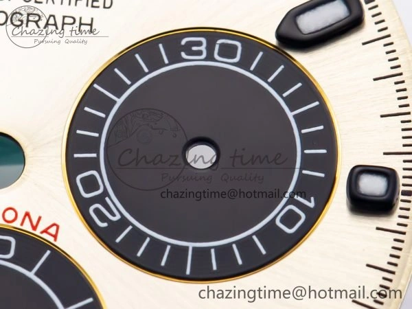 Cozy RBF Champagne-Colour and Black Dial for Daytona 16518LN 4093