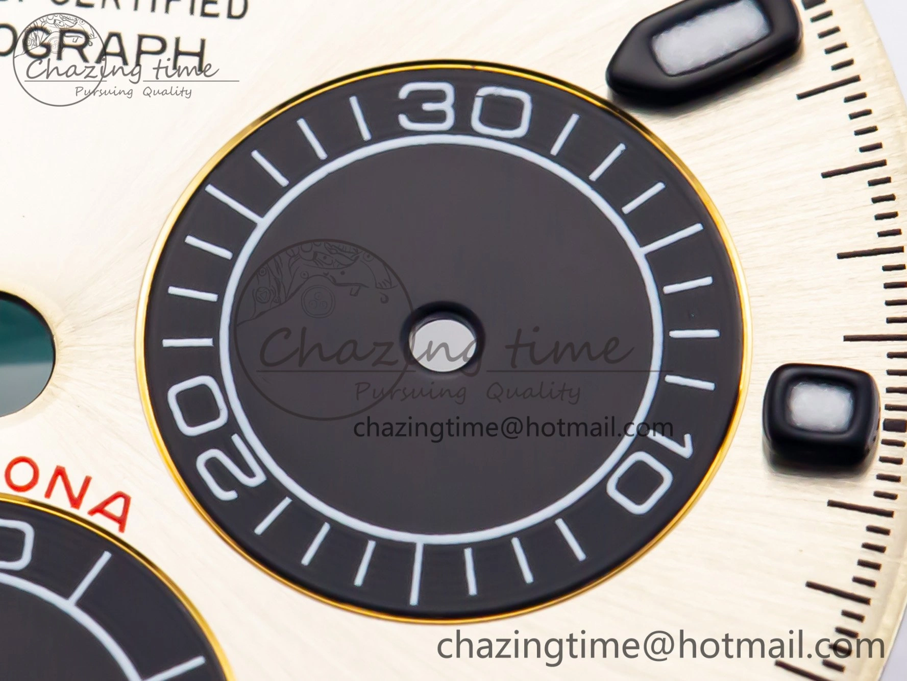 Cozy RBF Champagne-Colour and Black Dial for Daytona 16518LN 4093
