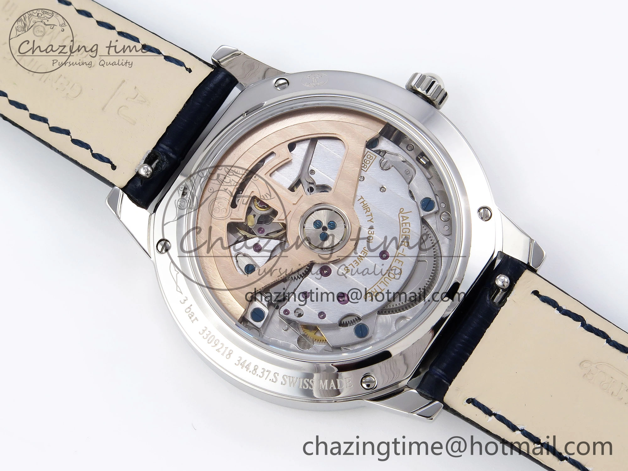 MultiPurpose RENDEZ-VOUS NIGHT & DAY SS APSF 1:1 BEST EDITION BLUE TEXTURED DIAL DIAMONDS BEZEL ON BLUE LEATHER STRAP SA 7410