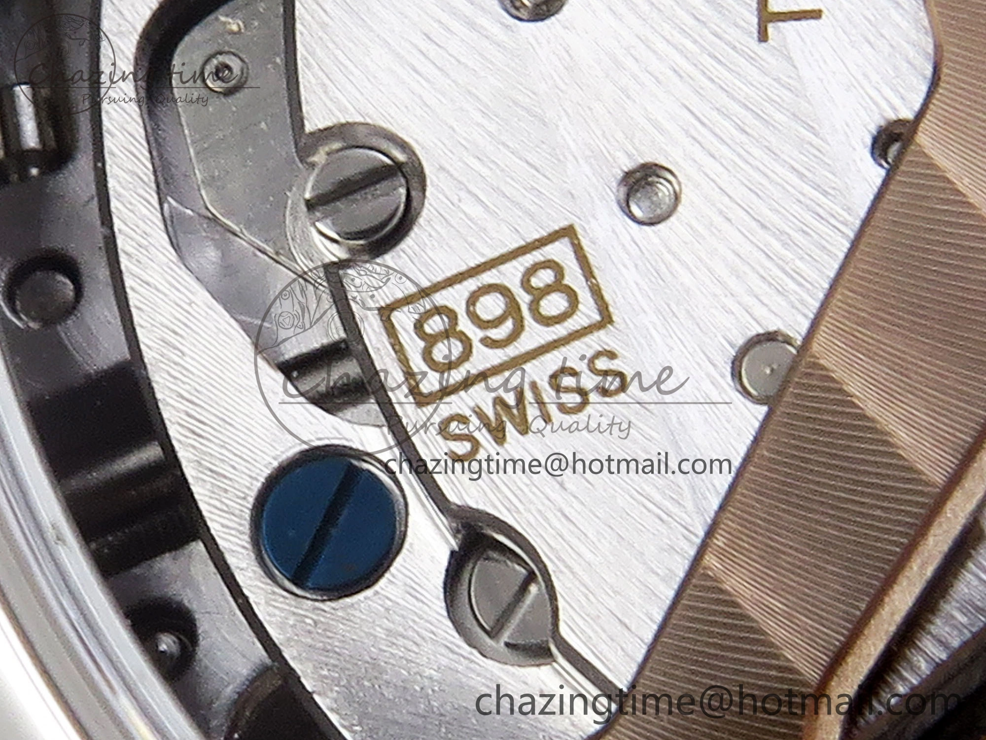 MultiPurpose RENDEZ-VOUS NIGHT & DAY SS APSF 1:1 BEST EDITION BLUE TEXTURED DIAL DIAMONDS BEZEL ON BLUE LEATHER STRAP SA 7410