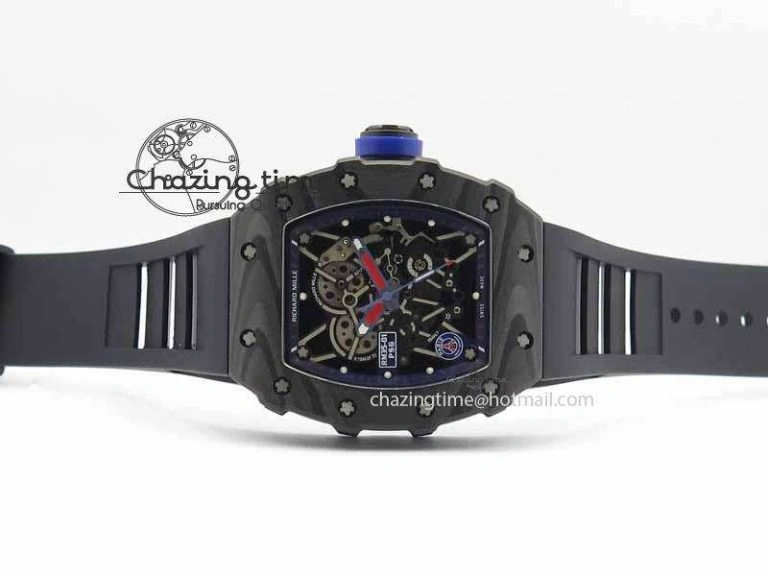 ZeroBulk RM 035-01 Forged Carbon PSG KVF Best Edition Skeleton Dial On Rubber Strap MIYOTA 9555