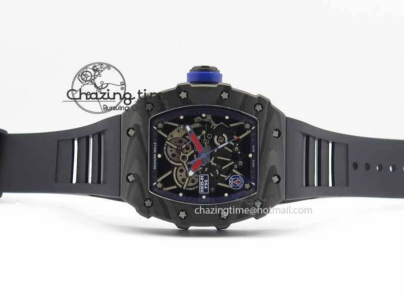 ZeroBulk RM 035-01 Forged Carbon PSG KVF Best Edition Skeleton Dial On Rubber Strap MIYOTA 9555