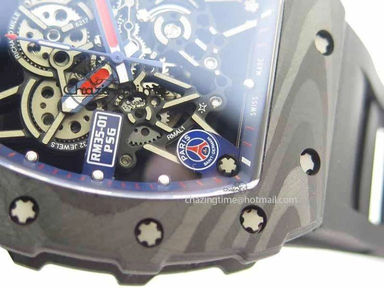 ZeroBulk RM 035-01 Forged Carbon PSG KVF Best Edition Skeleton Dial On Rubber Strap MIYOTA 9555