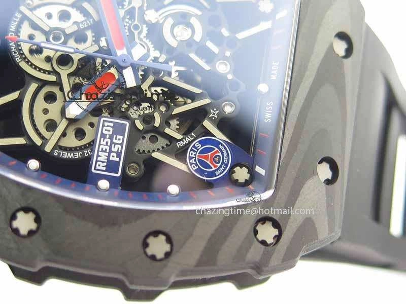 ZeroBulk RM 035-01 Forged Carbon PSG KVF Best Edition Skeleton Dial On Rubber Strap MIYOTA 9555