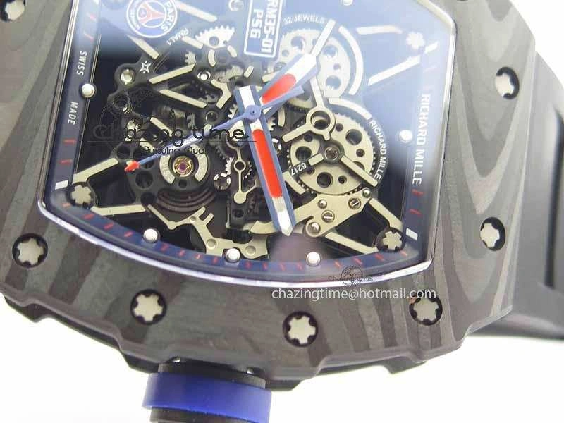 ZeroBulk RM 035-01 Forged Carbon PSG KVF Best Edition Skeleton Dial On Rubber Strap MIYOTA 9555