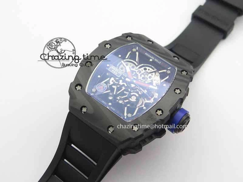 ZeroBulk RM 035-01 Forged Carbon PSG KVF Best Edition Skeleton Dial On Rubber Strap MIYOTA 9555