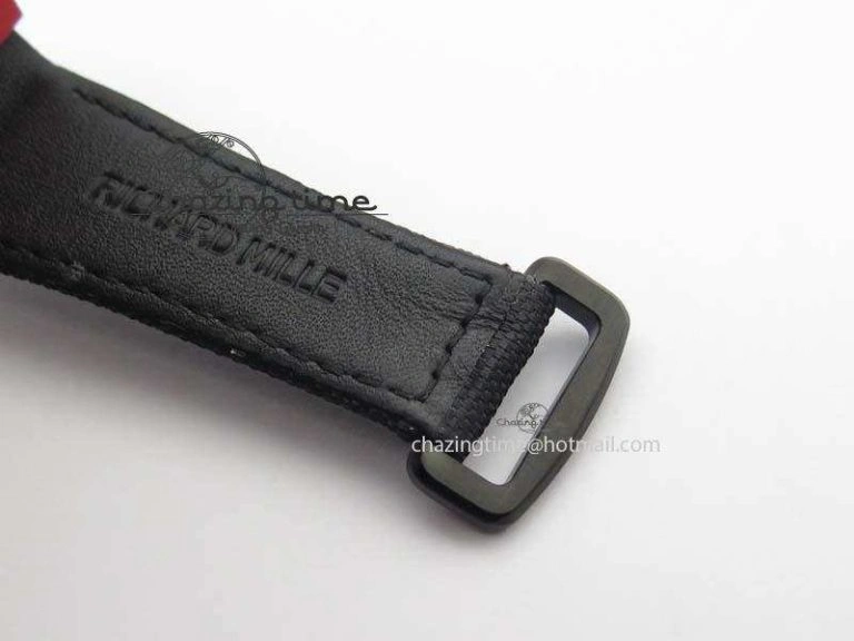 RM 035-2 Red Carbon Black Inner Bezel Skeleton Dial On Black Nylon Strap MIYOTA Efficient 9565