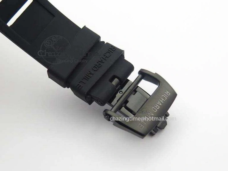 WrinkleFree RM 035-2 Red Carbon Black Inner Bezel Skeleton Dial On Black Rubber Strap MIYOTA 9564
