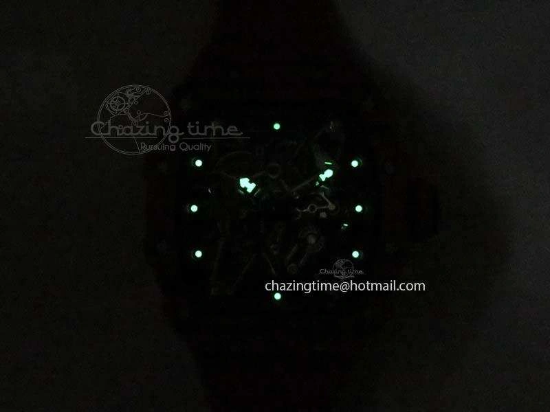 Tailored RM 035-2 Red Carbon Red Inner Bezel Skeleton Dial On Red Nylon Strap MIYOTA 9570