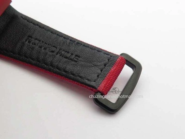 Tailored RM 035-2 Red Carbon Red Inner Bezel Skeleton Dial On Red Nylon Strap MIYOTA 9570