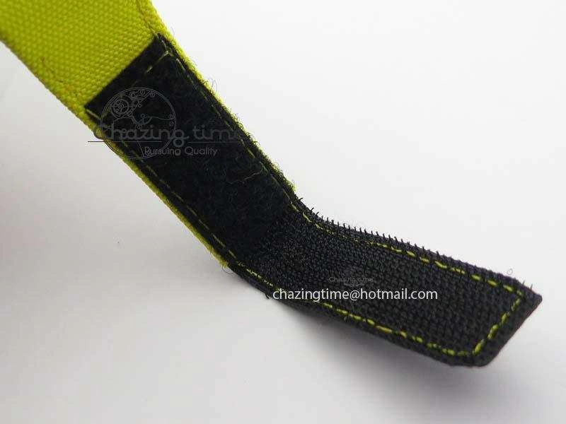 RM 035-2 Red Carbon Yellow Inner Bezel Skeleton Dial On Yellow Nylon Strap MIYOTA RelaxedFit 9568