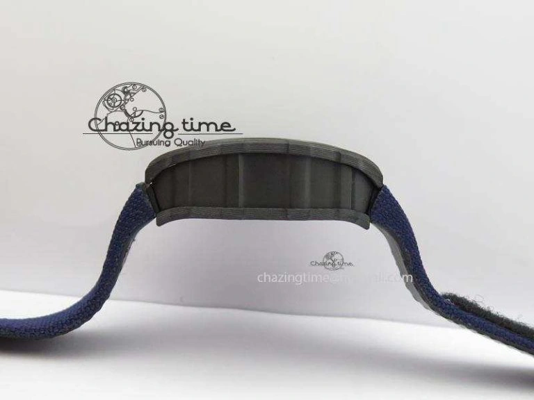TimelessDesign RM 035 Forge Carbon Blue Inner Bezel Skeleton Dial On Blue Nylon Strap MIYOTA 5066