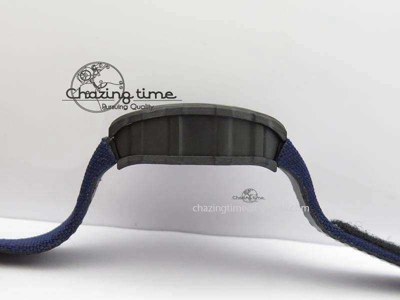 TimelessDesign RM 035 Forge Carbon Blue Inner Bezel Skeleton Dial On Blue Nylon Strap MIYOTA 5066