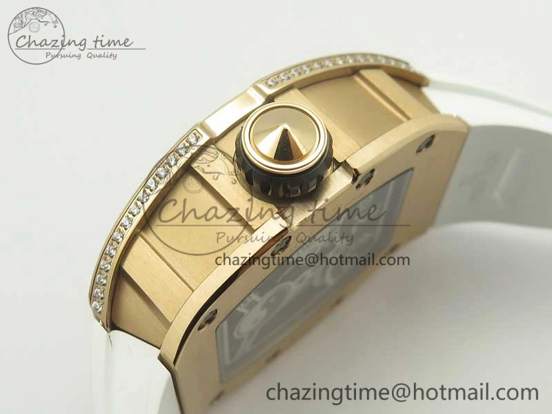 RM 51-01 RG Tiger & Dragon Diamonds Bezel KVF Best Edition on Rubber Strap MIYOTA Compact 9471