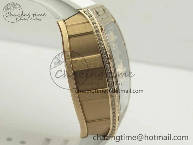 RM 51-01 RG Tiger & Dragon Diamonds Bezel KVF Best Edition on Rubber Strap MIYOTA Compact 9471