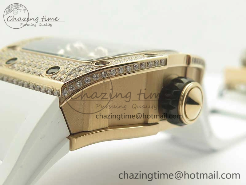 RM 51-01 RG Tiger & Dragon Diamonds Bezel KVF Best Edition on Rubber Strap MIYOTA Compact 9471
