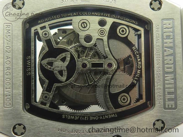 RM 51-01 SS Eagle Diamonds Bezel KVF Best Edition on Rubber Strap MIYOTA ModernLook 9472