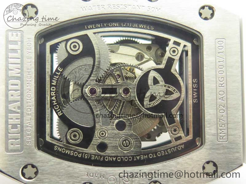 RM 51-01 SS Eagle Diamonds Bezel KVF Best Edition on Rubber Strap MIYOTA ModernLook 9472