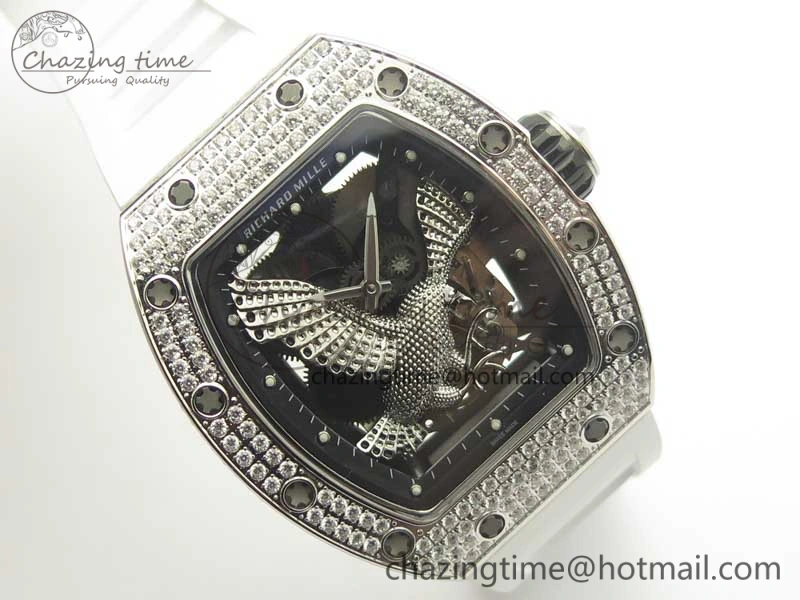 RM 51-01 SS Eagle Diamonds Bezel KVF Best Edition on Rubber Strap MIYOTA ModernLook 9472