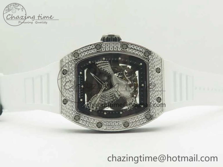 RM 51-01 SS Eagle Diamonds Bezel KVF Best Edition on Rubber Strap MIYOTA ModernLook 9472