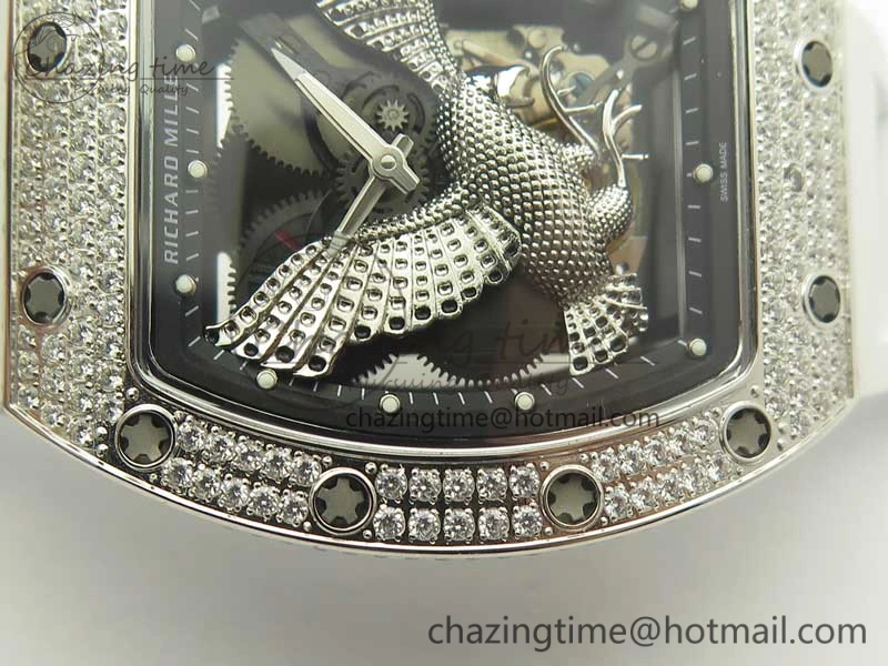 RM 51-01 SS Eagle Diamonds Bezel KVF Best Edition on Rubber Strap MIYOTA ModernLook 9472