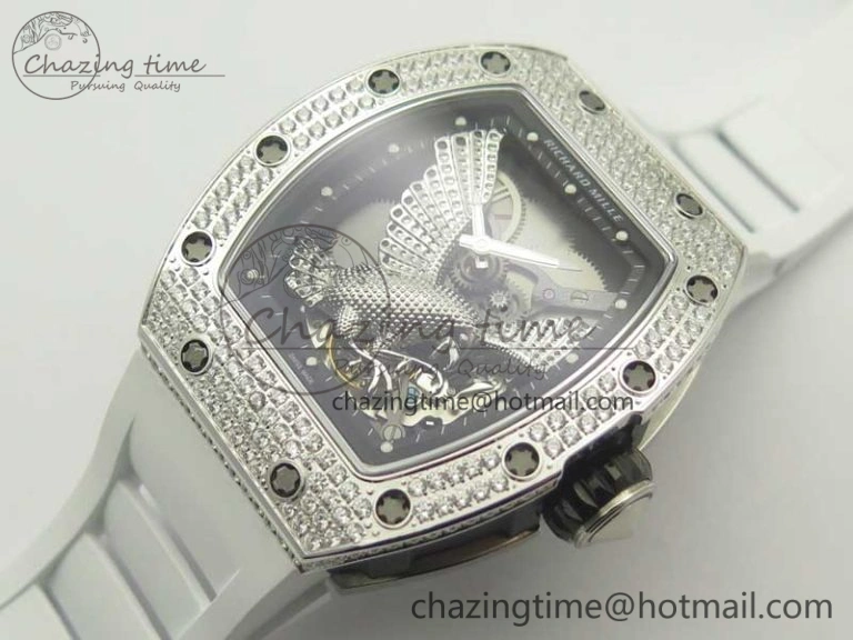 RM 51-01 SS Eagle Diamonds Bezel KVF Best Edition on Rubber Strap MIYOTA ModernLook 9472