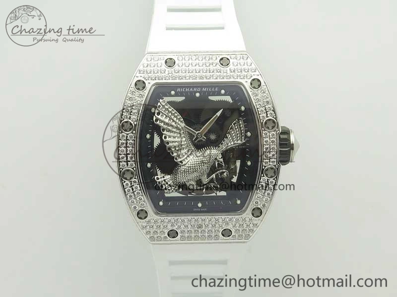 RM 51-01 SS Eagle Diamonds Bezel KVF Best Edition on Rubber Strap MIYOTA ModernLook 9472