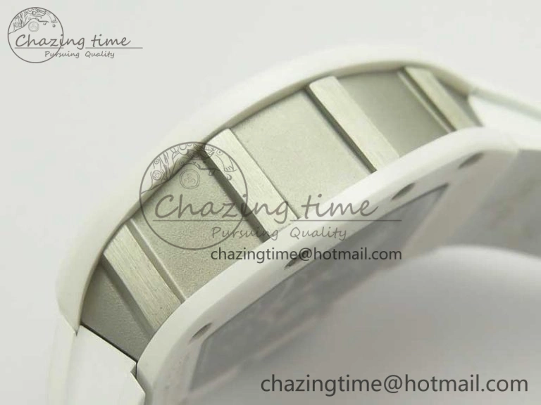 FreshLook RM 51-01 White Ceramic Tiger & Dragon KVF Best Edition on White Rubber Strap MIYOTA 9479
