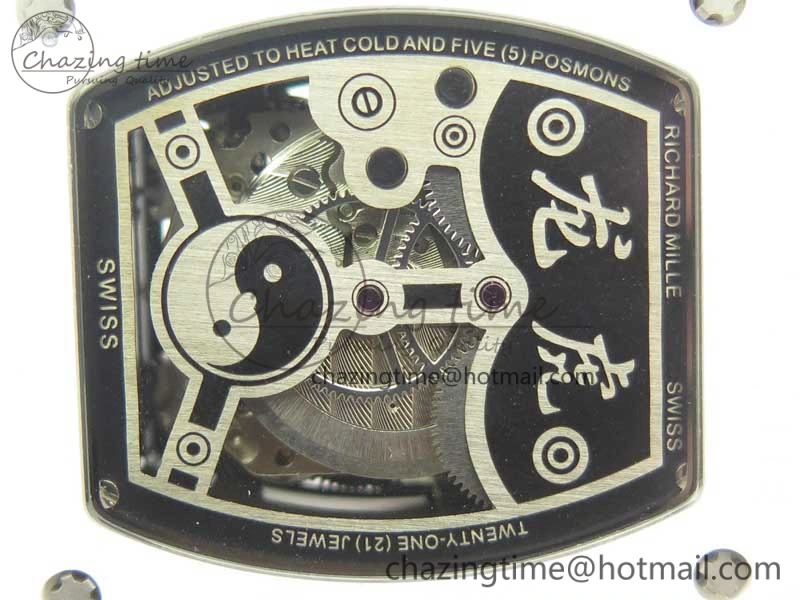 FreshLook RM 51-01 White Ceramic Tiger & Dragon KVF Best Edition on White Rubber Strap MIYOTA 9479